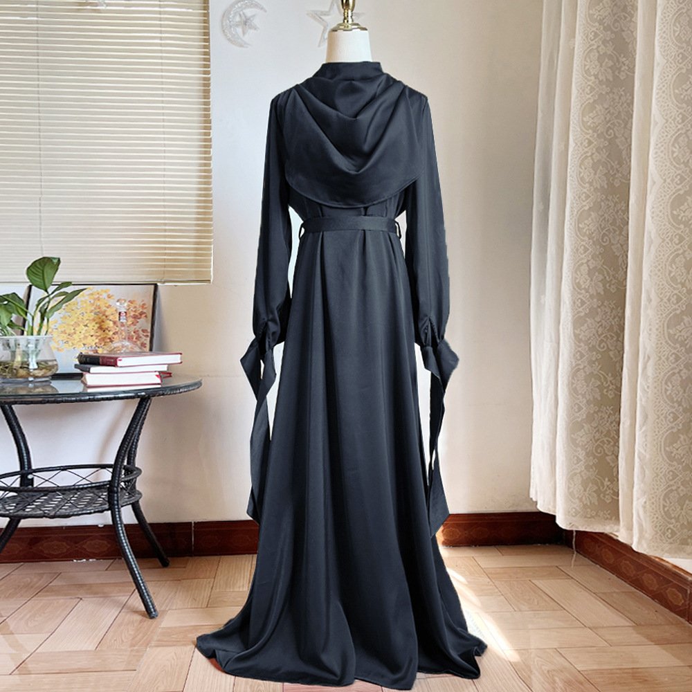 Muslim Pile Collar Robe And Ankle Dress - Image 6
