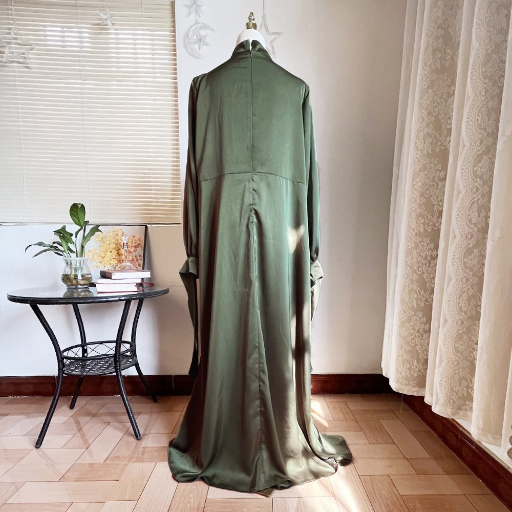 Muslim Pile Collar Robe And Ankle Dress - Image 10