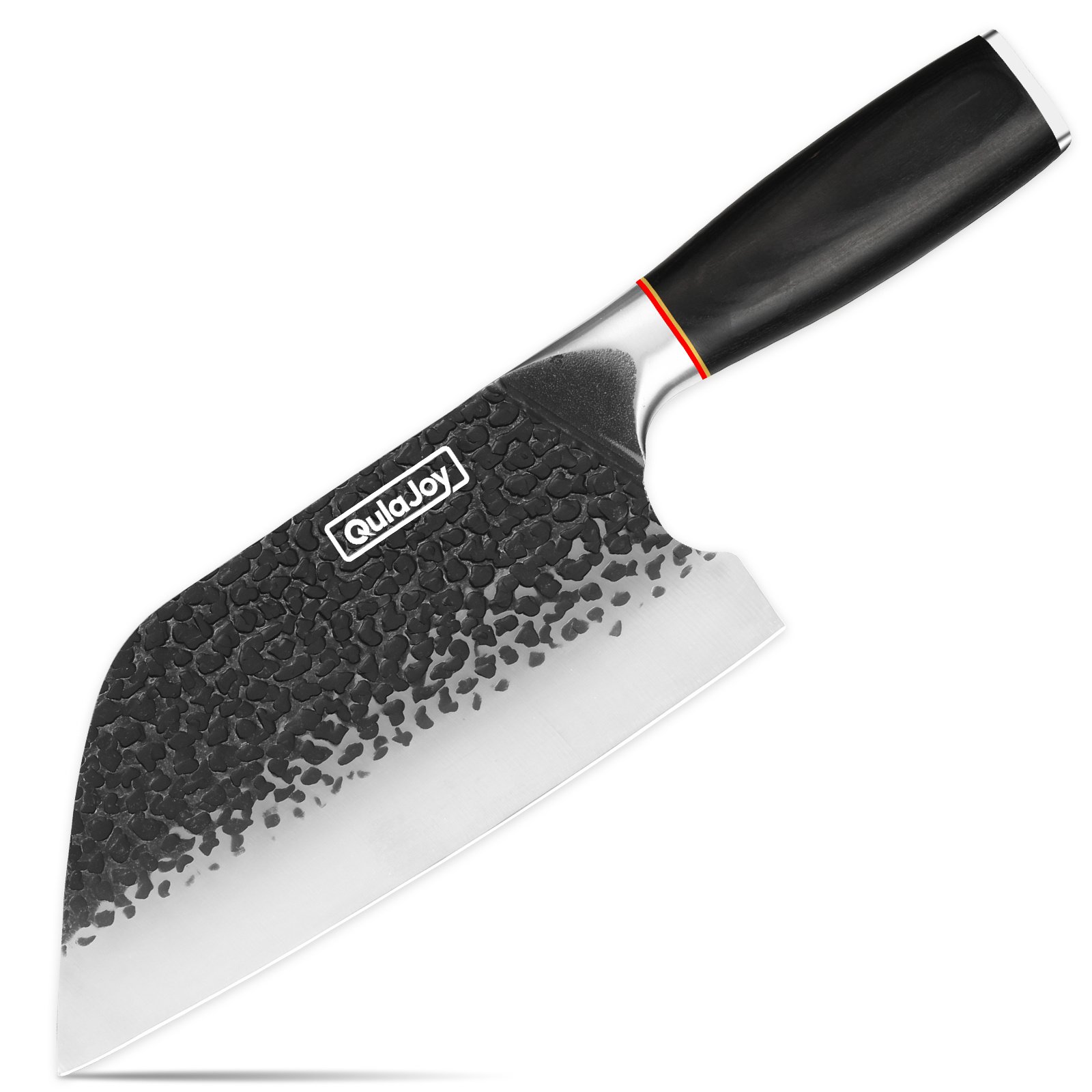 Qulajoy Meat Cleaver Knife - 7.3 Inch High Carbon Stainless Steel Butcher Knife For Meat Cutting Slicing Vegetables- Professional Chopper Knife For Home Kitchen Chef Knife - Image 6