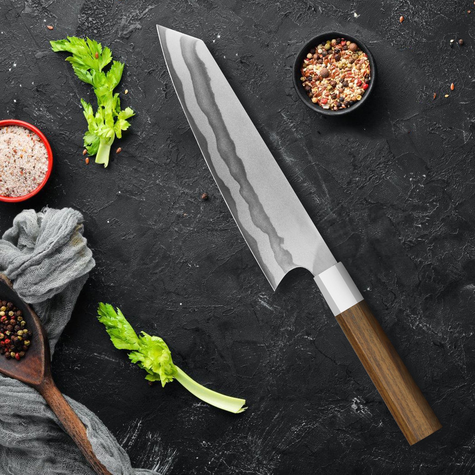 Keihatsu Japanese Gyuto Chef Knife 8 Inch Kiritsuke Knife, Professional Kitchen Ultra Sharp Vegetable Knives With Sheath & Box - Image 5