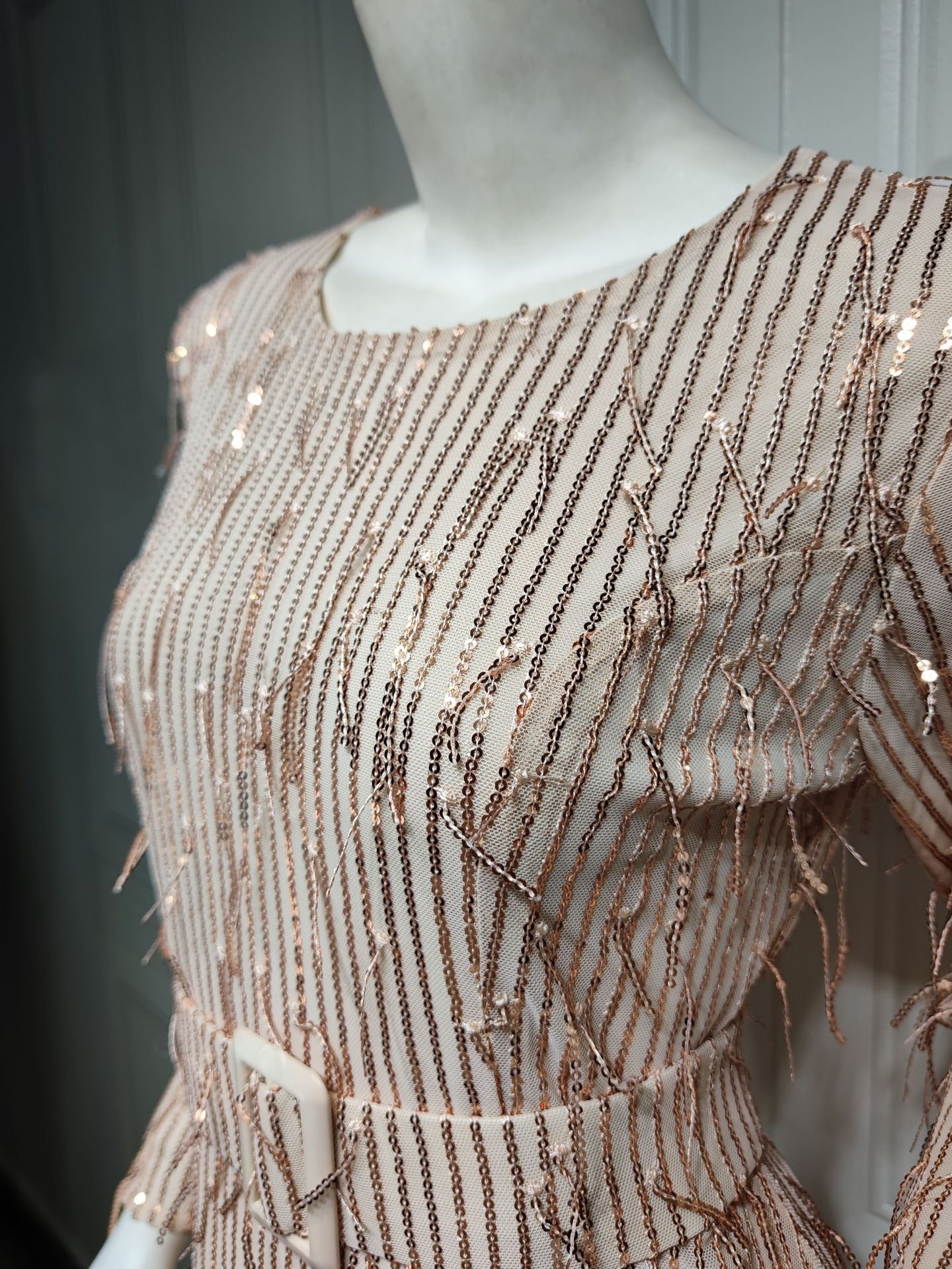 Sequin Tassels Slim-fit Dress Muslim Dress - Image 7