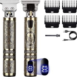 Professional Hair Clippers Trimmer Mens Barber Hair Cutting Kit Machine Cordless