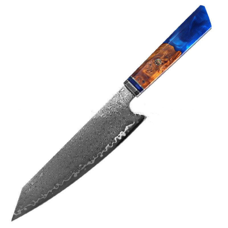Chef's Knife For Japanese Cuisine In Damascus - Image 4