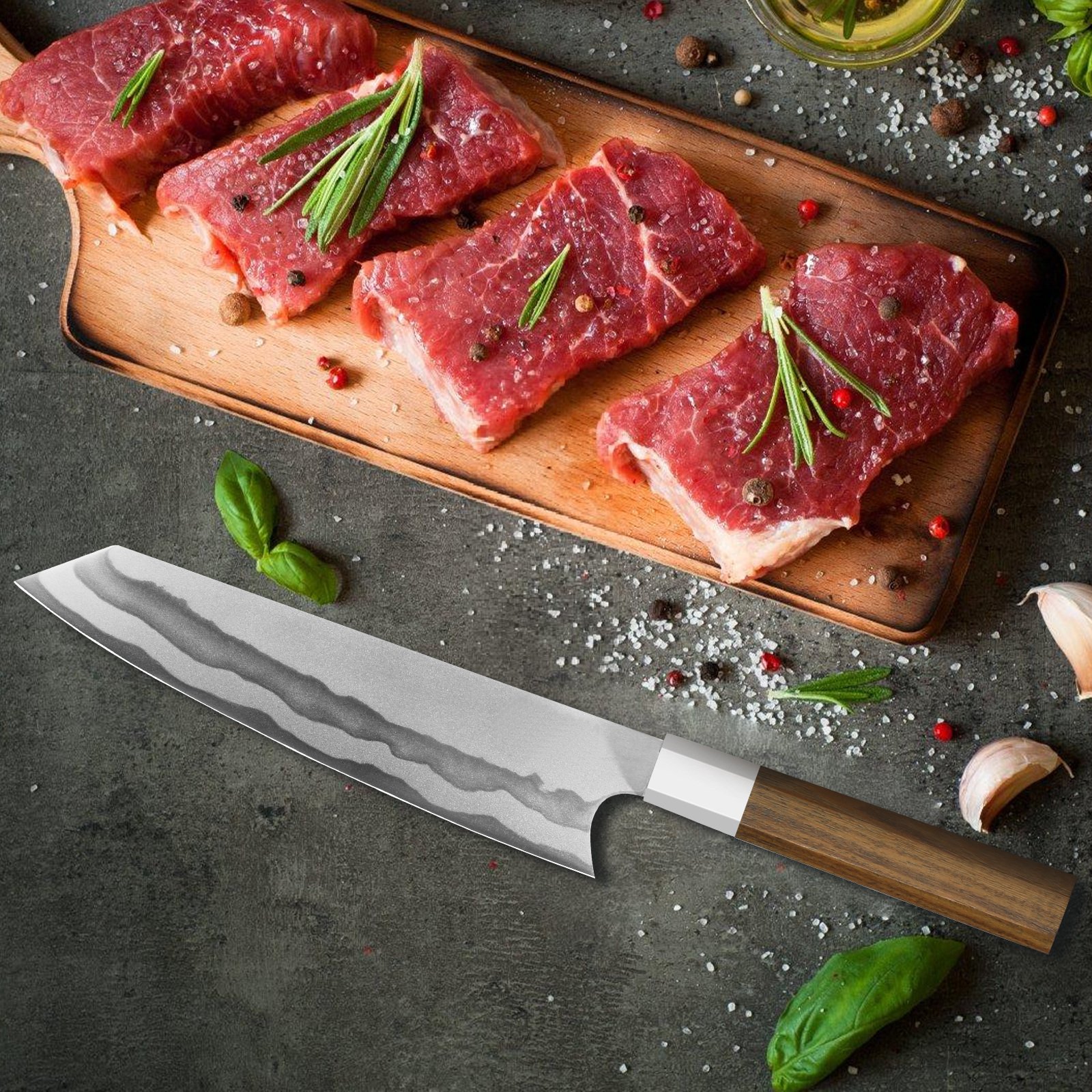 Keihatsu Japanese Gyuto Chef Knife 8 Inch Kiritsuke Knife, Professional Kitchen Ultra Sharp Vegetable Knives With Sheath & Box - Image 4