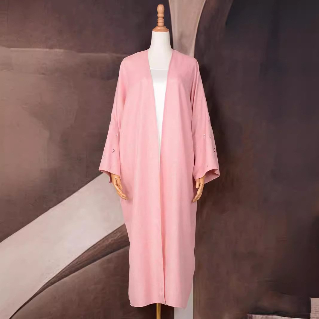 Muslim Elegant Cardigan Embroidered Dress Robe - Image 2